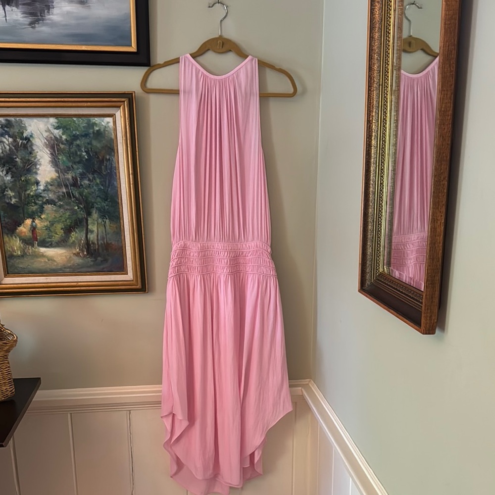 Ramy Brook Audrey BLOUSON DRESS OPAL PINK Elegant Pink Dress M Medium princess